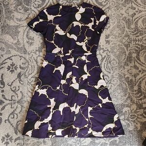Jil Sander Purple and Cream Midi Dress